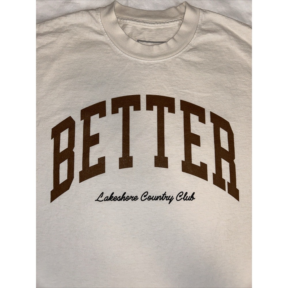 Better Lakeshore country club T-shirt men's large beige Winner's Only - Picture 2 of 7